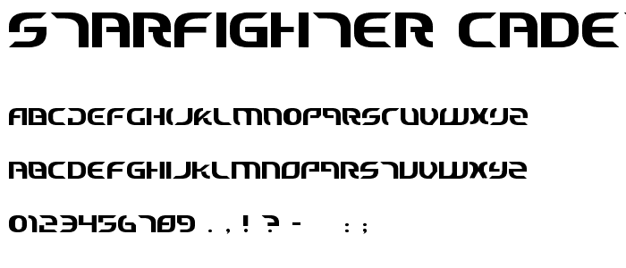 Starfighter Cadet font